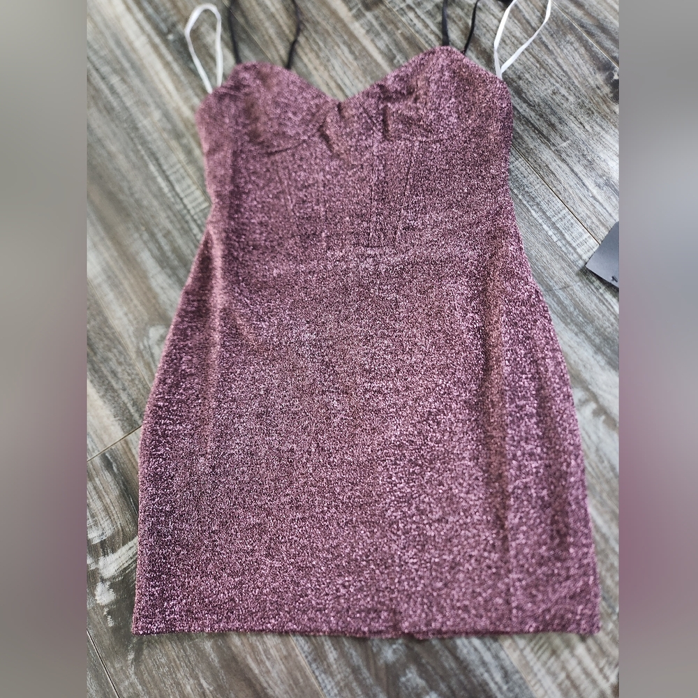 Lulus metallic mini cocktail holiday dress